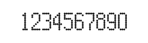 5×10数字点阵字体 ddN510AA0371