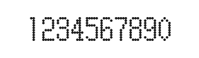 5×10数字点阵字体 ddN510AA0373
