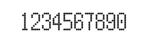 5×10数字点阵字体 ddN510AA0374