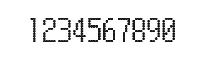 5×10数字点阵字体 ddN510AA0376
