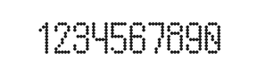 5×10数字点阵字体 ddN510AA0378