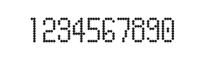 5×10数字点阵字体 ddN510AA0380