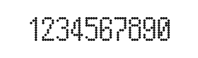 5×10数字点阵字体 ddN510AA0384