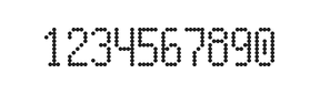 5×10数字点阵字体 ddN510AA0385