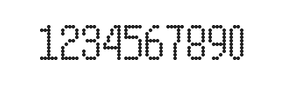 5×10数字点阵字体 ddN510AA0390