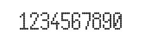 5×10数字点阵字体 ddN510AA0393