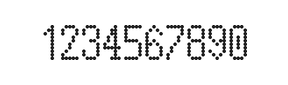 5×10数字点阵字体 ddN510AA0397