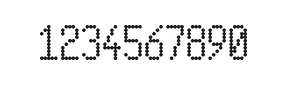 5×10数字点阵字体 ddN510AA0401
