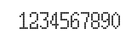 5×10数字点阵字体 ddN510AA0413