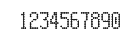 5×10数字点阵字体 ddN510AA0420