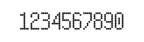 5×10数字点阵字体 ddN510AA0430
