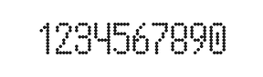 5×10数字点阵字体 ddN510AA0431
