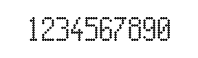 5×10数字点阵字体 ddN510AA0434