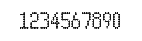 5×10数字点阵字体 ddN510AA0435