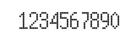 5×10数字点阵字体 ddN510AA0438
