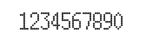 5×10数字点阵字体 ddN510AA0439