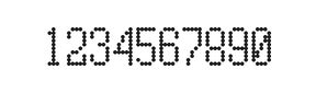 5×10数字点阵字体 ddN510AA0440