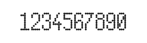 5×10数字点阵字体 ddN510AA0443