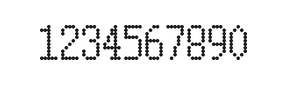 5×10数字点阵字体 ddN510AA0447