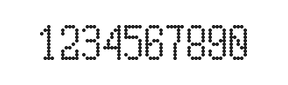 5×10数字点阵字体 ddN510AA0449