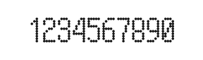 5×10数字点阵字体 ddN510AA0457