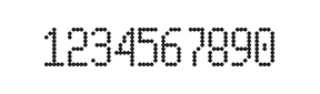 5×10数字点阵字体 ddN510AA0459