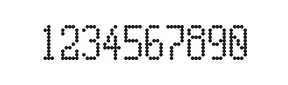 5×10数字点阵字体 ddN510AA0463