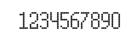 5×10数字点阵字体 ddN510AA0468