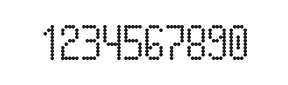 5×10数字点阵字体 ddN510AA0470