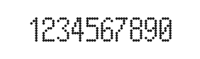 5×10数字点阵字体 ddN510AA0471
