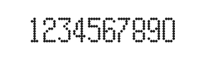 5×10数字点阵字体 ddN510AA0472