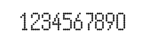 5×10数字点阵字体 ddN510AA0474