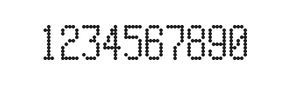 5×10数字点阵字体 ddN510AA0476