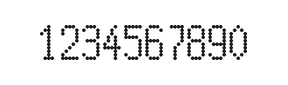 5×10数字点阵字体 ddN510AA0482