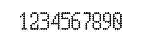 5×10数字点阵字体 ddN510AA0484