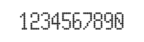 5×10数字点阵字体 ddN510AA0487