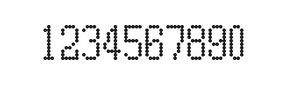 5×10数字点阵字体 ddN510AA0488