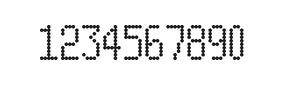 5×10数字点阵字体 ddN510AA0489