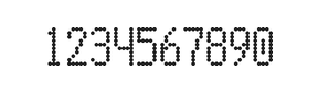 5×10数字点阵字体 ddN510AA0490