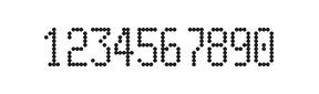 5×10数字点阵字体 ddN510AA0493