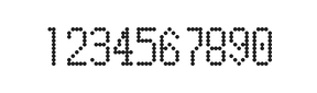 5×10数字点阵字体 ddN510AA0498