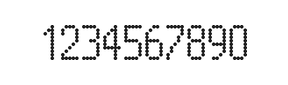 5×10数字点阵字体 ddN510AA0499