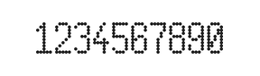 5×10数字点阵字体 ddN510AA0507