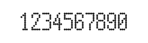 5×10数字点阵字体 ddN510AA0509
