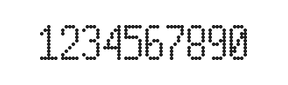 5×10数字点阵字体 ddN510AA0517