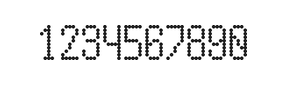 5×10数字点阵字体 ddN510AA0534