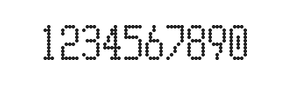 5×10数字点阵字体 ddN510AA0538