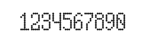 5×10数字点阵字体 ddN510AA0541