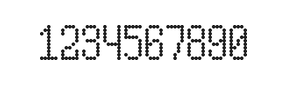 5×10数字点阵字体 ddN510AA0545