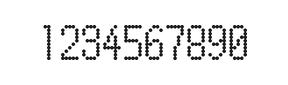 5×10数字点阵字体 ddN510AA0546